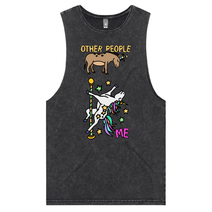 S / Black / Large Front Design Not Like The Others  🐴🦄 – Tank