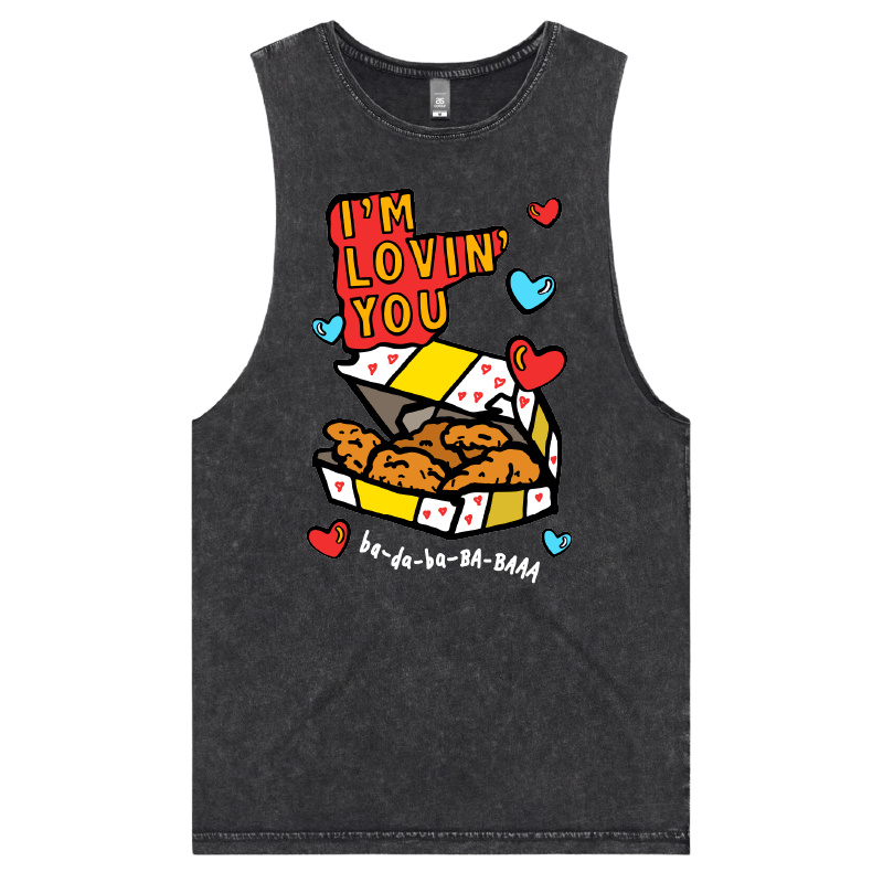 S / Black / Large Front Design Nugget Love 🍗💞 – Tank