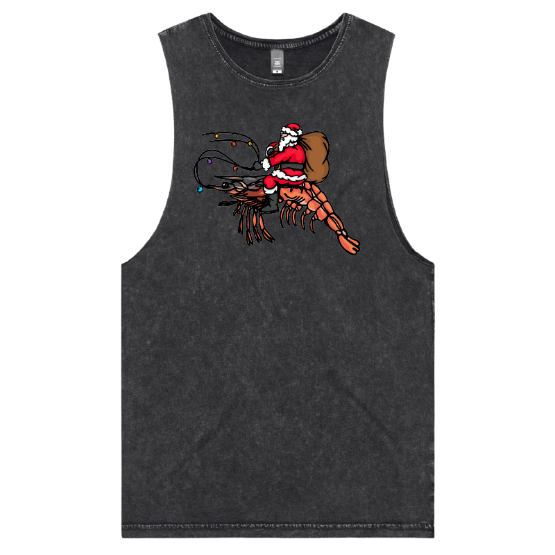 S / Black / Large Front Design Prawndolph 🦐🦌 - Tank