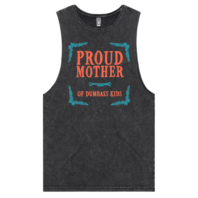 S / Black / Large Front Design Proud Mother 🥴💩 – Tank