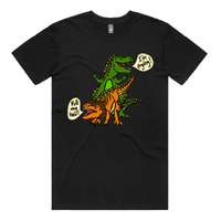 S / Black / Large Front Design Pull My Hair 🦖🦕 – Men's T Shirt