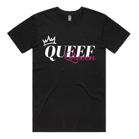 S / Black / Large Front Design Queef Queen 💨👑 - Men's T Shirt