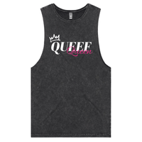 S / Black / Large Front Design Queef Queen 💨👑 - Tank