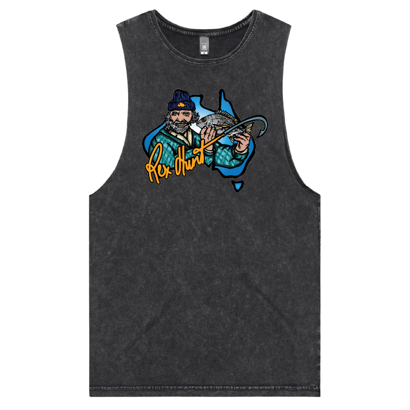 S / Black / Large Front Design Rex Hunt Fishing 🎣🛥️ - Tank