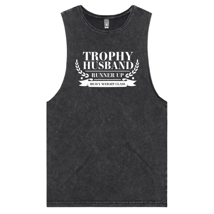 S / Black / Large Front Design Runner Up Husband 👨🥈 – Tank