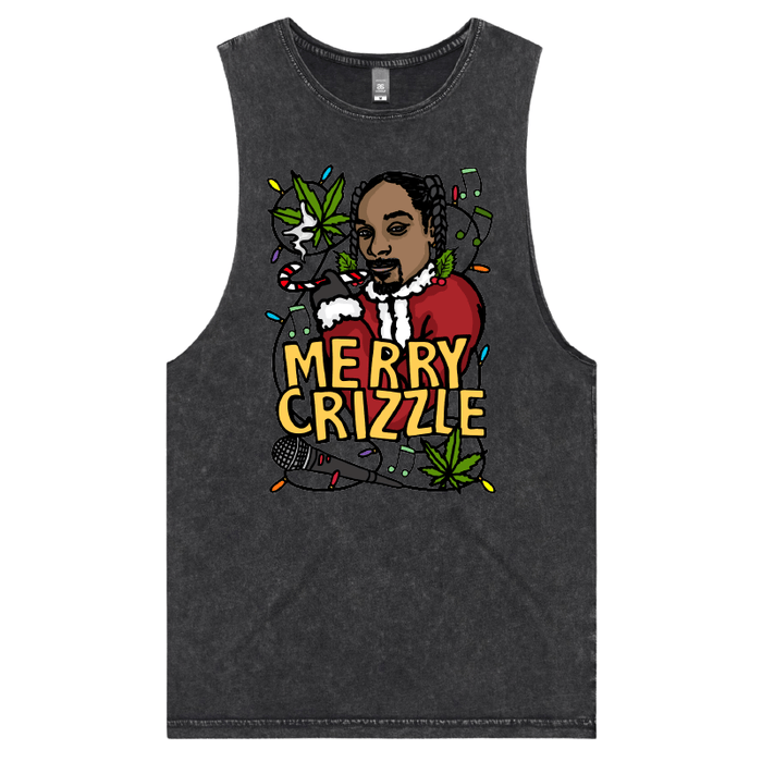 S / Black / Large Front Design Snoop Crizzle 🔥🎄 - Tank