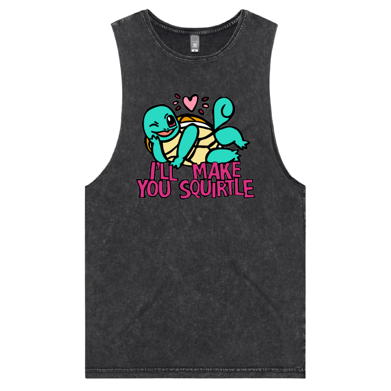S / Black / Large Front Design Squirtle Love ❤️💦 – Tank