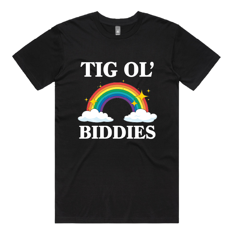 S / Black / Large Front Design Tig Ol’ Biddies 🍒🤤 - Men's T Shirt