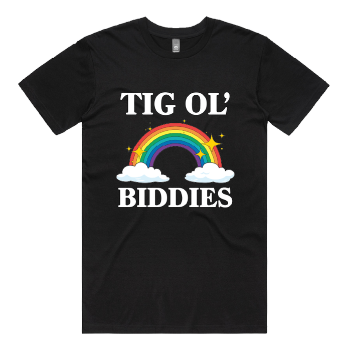 S / Black / Large Front Design Tig Ol’ Biddies 🍒🤤 - Men's T Shirt