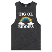 S / Black / Large Front Design Tig Ol’ Biddies 🍒🤤 - Tank