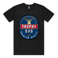 S / Black / Large Front Design Trophy Dad 2heys 🍺🏆 – Men's T Shirt