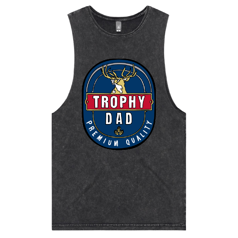 S / Black / Large Front Design Trophy Dad 2heys 🍺🏆 – Tank