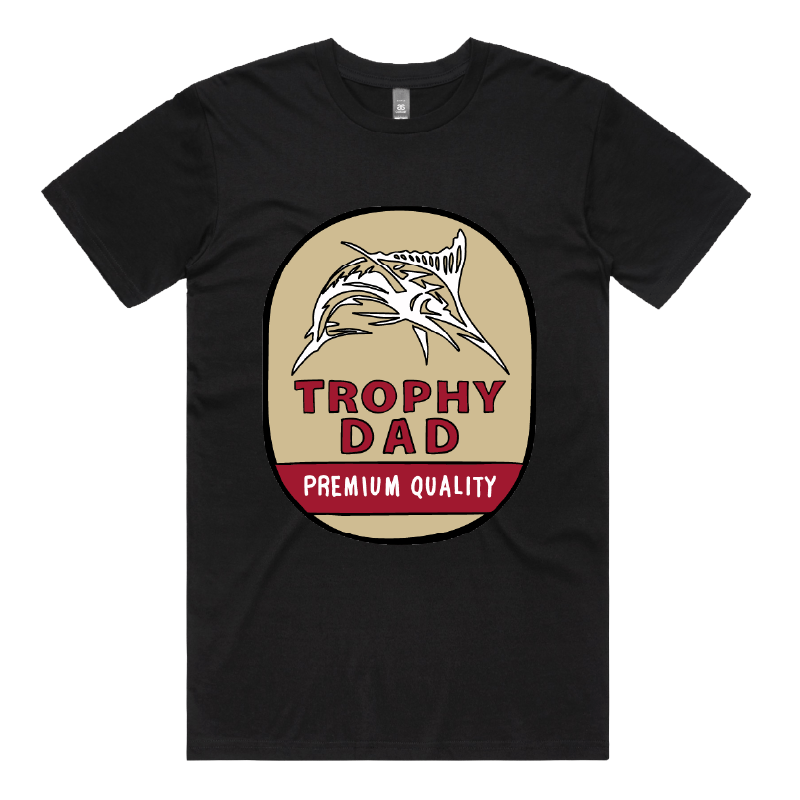 S / Black / Large Front Design Trophy Dad Northern 🍺🏆 – Men's T Shirt