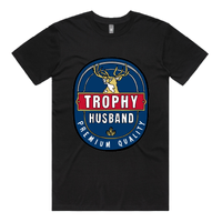 S / Black / Large Front Design Trophy Husband 2heys 🍺🏆 – Men's T Shirt