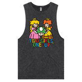 S / Black / Large Front Design Two Girls One-Up 🍄📤 – Tank
