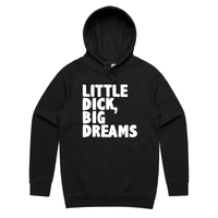 S / Black / Large Front Print Big Dreamer 🍆💭 – Unisex Hoodie