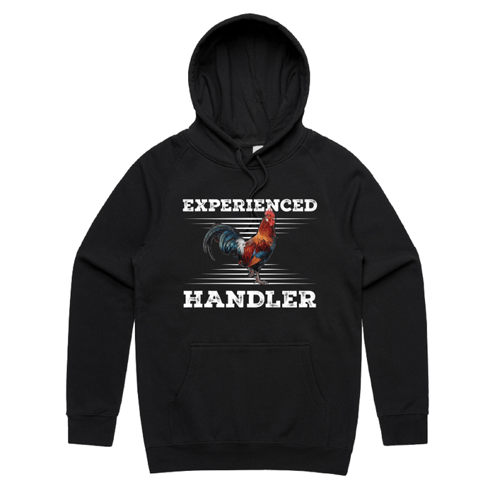 S / Black / Large Front Print Experienced 🐔 Handler - Unisex Hoodie