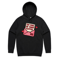 S / Black / Large Front Print Fanny Flutter 🦋 – Unisex Hoodie