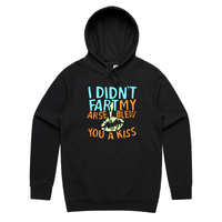 S / Black / Large Front Print Kiss From Down Under 😘💨 – Unisex Hoodie