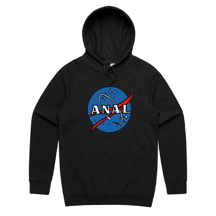 S / Black / Large Front Print N-ASS-A 🪐 – Unisex Hoodie