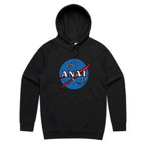 S / Black / Large Front Print N-ASS-A 🪐 – Unisex Hoodie