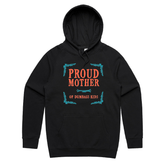 S / Black / Large Front Print Proud Mother 🥴💩 – Unisex Hoodie