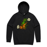 S / Black / Large Front Print Pull My Hair 🦖🦕 – Unisex Hoodie