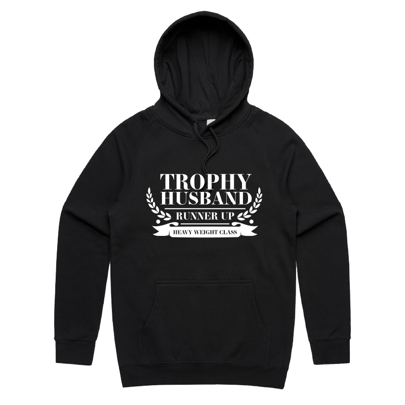 S / Black / Large Front Print Runner Up Husband 👨🥈 – Unisex Hoodie