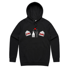 S / Black / Large Front Print Stay or Leave? 💌💔 – Unisex Hoodie