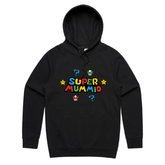 S / Black / Large Front Print Super Mummio ⭐🍄 – Unisex Hoodie