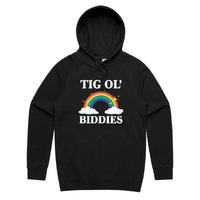 S / Black / Large Front Print Tig Ol’ Biddies 🍒🤤 - Unisex Hoodie