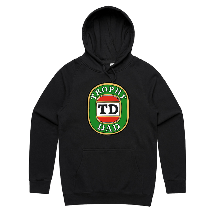 S / Black / Large Front Print Trophy Dad Victor Bravo 🍺🏆 – Unisex Hoodie