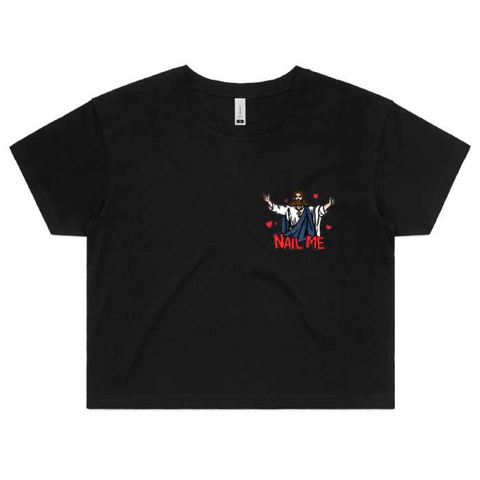 S / Black Nail Me 🙏🔨 – Women's Crop Top