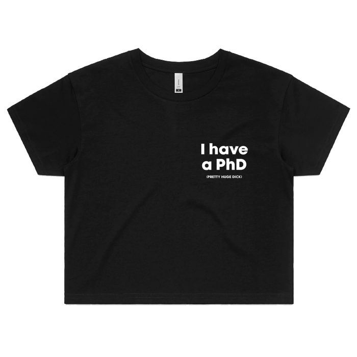 S / Black Pretty Huge.....🎓 - Women's Crop Top