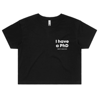 S / Black Pretty Huge.....🎓 - Women's Crop Top