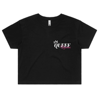 S / Black Queef Queen 💨👑 - Women's Crop Top