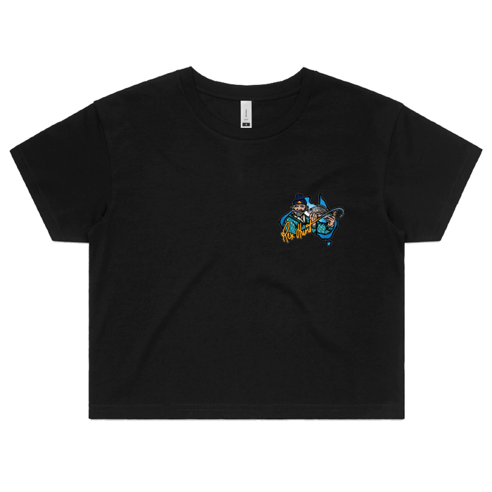 S / Black Rex Hunt Fishing 🎣🛥️ - Women's Crop Top
