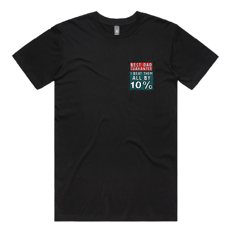 S / Black / Small Front Design Best Dad Guarantee 🔨 - Men's T Shirt