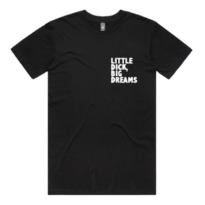 S / Black / Small Front Design Big Dreamer 🍆💭 – Men's T Shirt