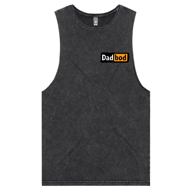 S / Black / Small Front Design DadBod Logo 💻🧻 – Tank
