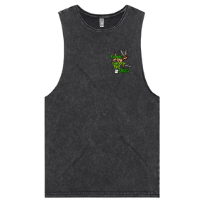 S / Black / Small Front Design Dashing Through The Snow ❄️🦌 - Tank