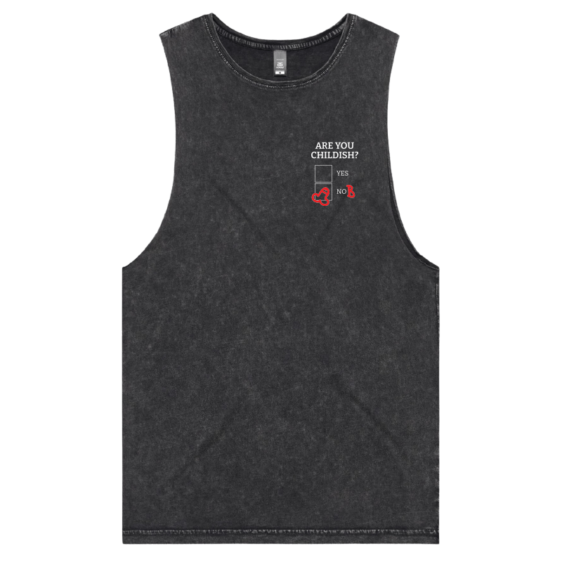 S / Black / Small Front Design Definitely Not Childish 📋🖕 - Tank