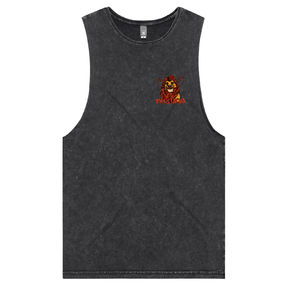 S / Black / Small Front Design Moustacha 🦁👨 - Tank