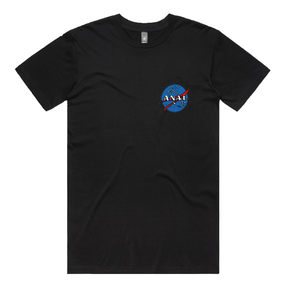 S / Black / Small Front Design N-ASS-A 🪐 – Men's T Shirt