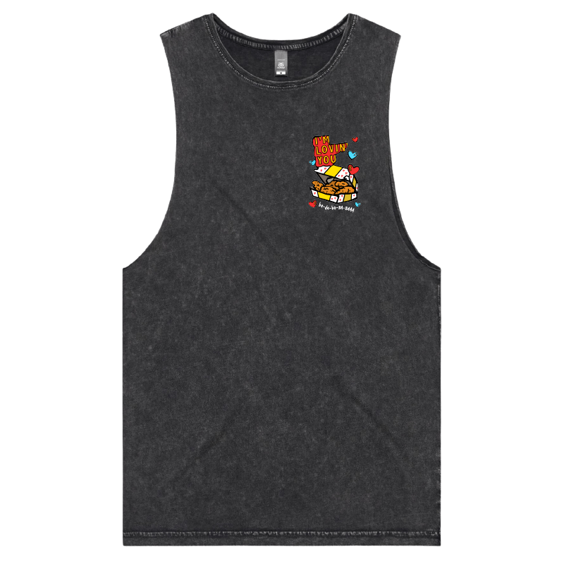 S / Black / Small Front Design Nugget Love 🍗💞 – Tank
