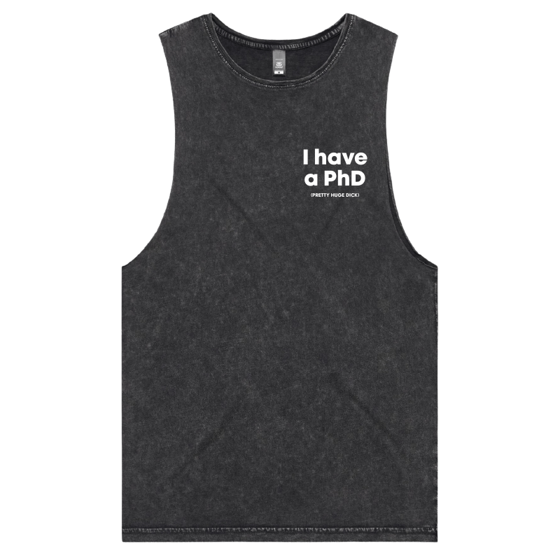 S / Black / Small Front Design Pretty Huge.....🎓 - Tank