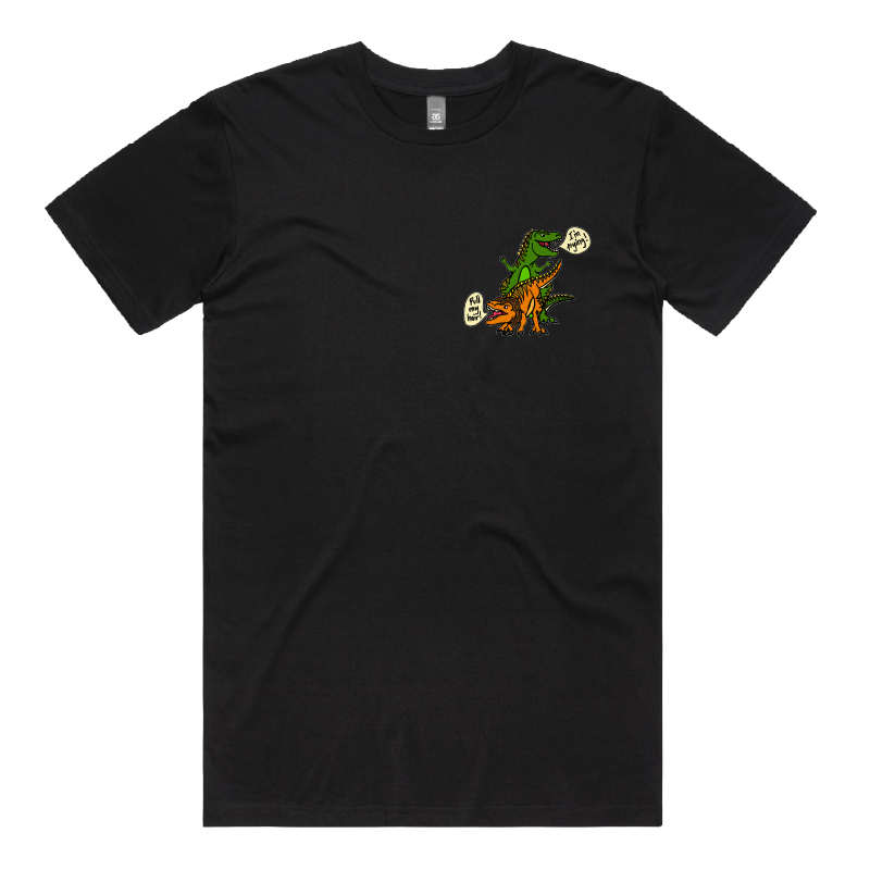 S / Black / Small Front Design Pull My Hair 🦖🦕 – Men's T Shirt