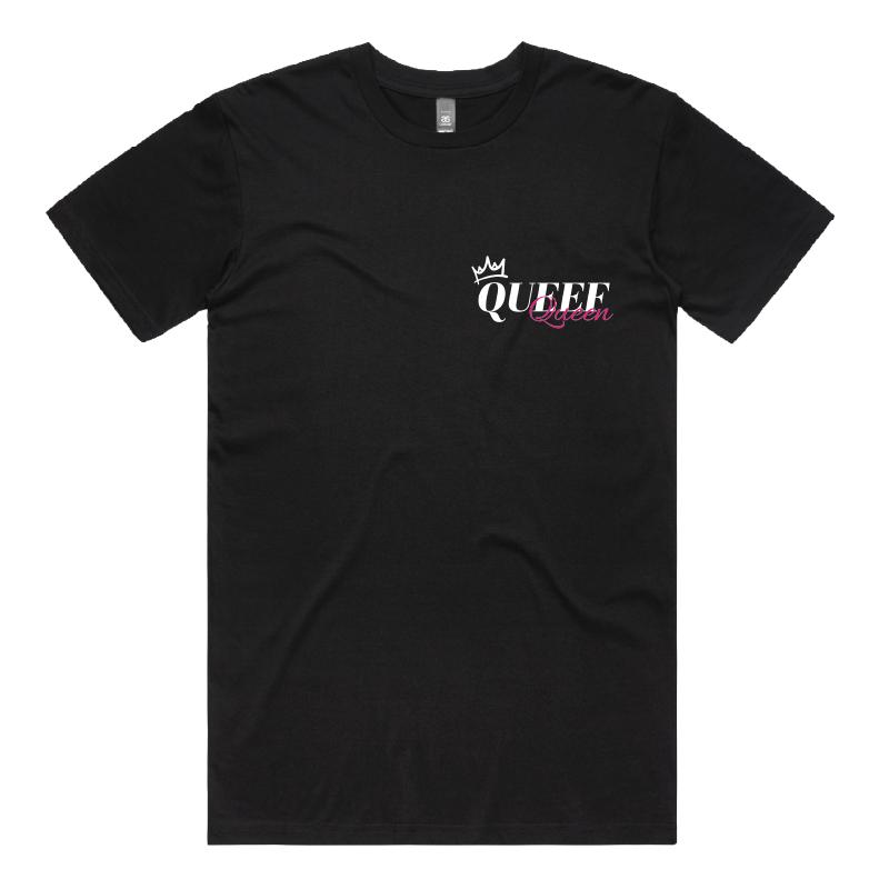 S / Black / Small Front Design Queef Queen 💨👑 - Men's T Shirt