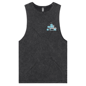 S / Black / Small Front Design Rather Be Fishing 🐟🍆 - Tank