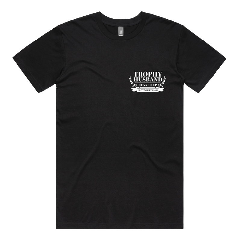 S / Black / Small Front Design Runner Up Husband 👨🥈 – Men's T Shirt